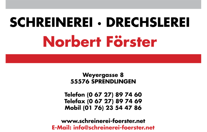 Schreinerei Drechslerei Norbert Foerster Sprendlingen